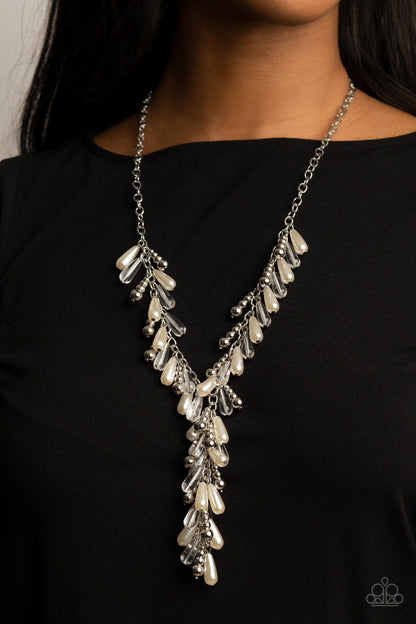 Dripping With DIVA-ttitude - White - Paparazzi Necklace