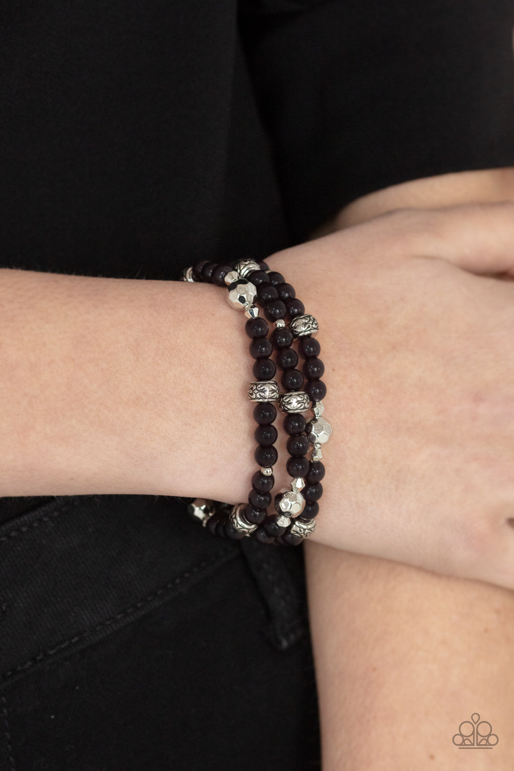 Here to STAYCATION - Black - Paparazzi Bracelet