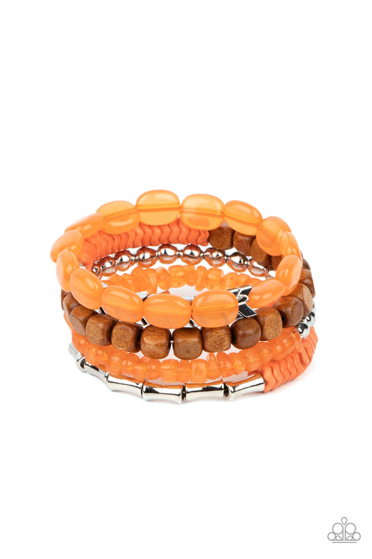 Outdoor Retreat - Orange - Paparazzi Bracelet