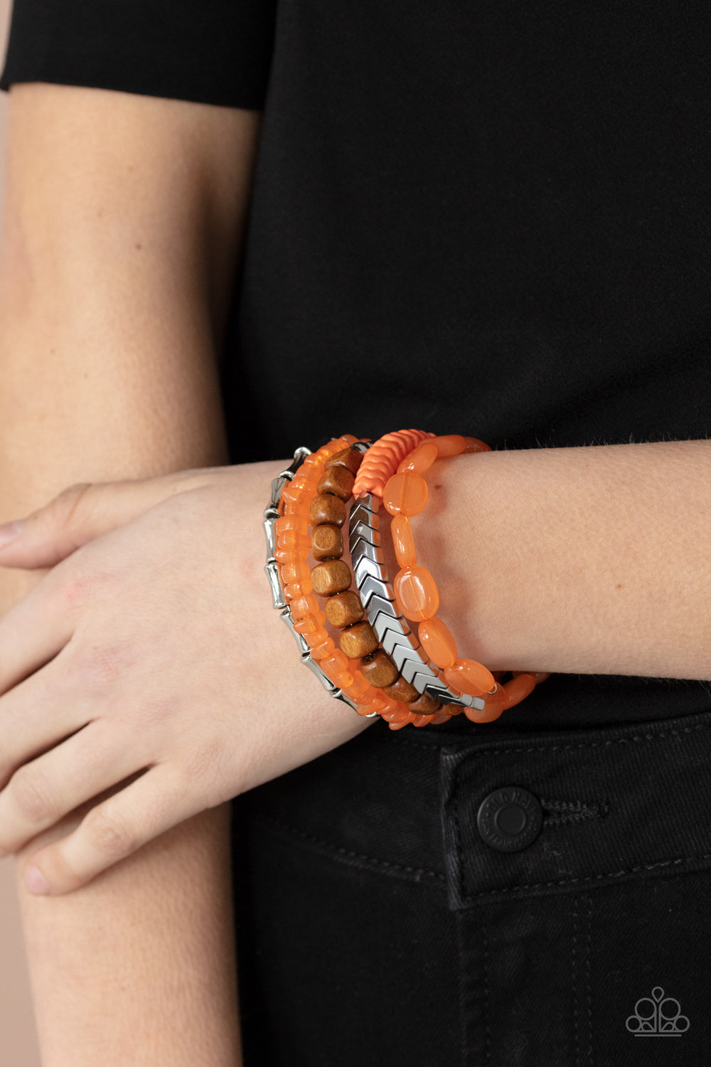 Outdoor Retreat - Orange - Paparazzi Bracelet