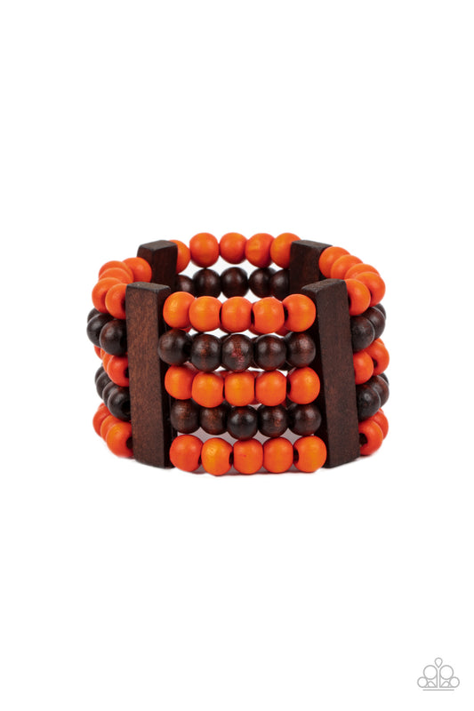 Caribbean Catwalk - Orange - Paparazzi Bracelet