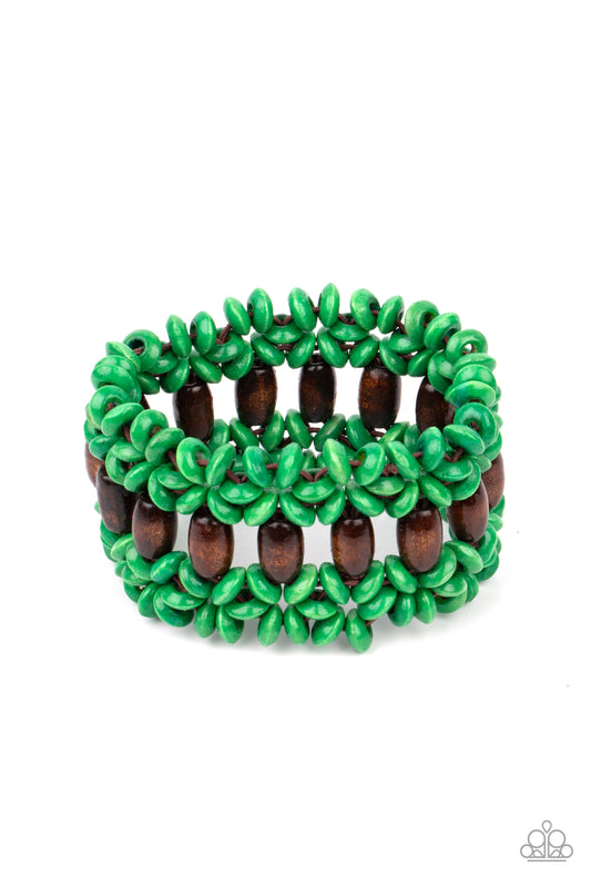 Bali Beach Retreat - Green - Paparazzi Bracelet
