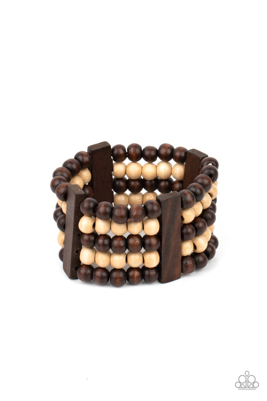 Caribbean Catwalk - Brown - Paparazzi Bracelet