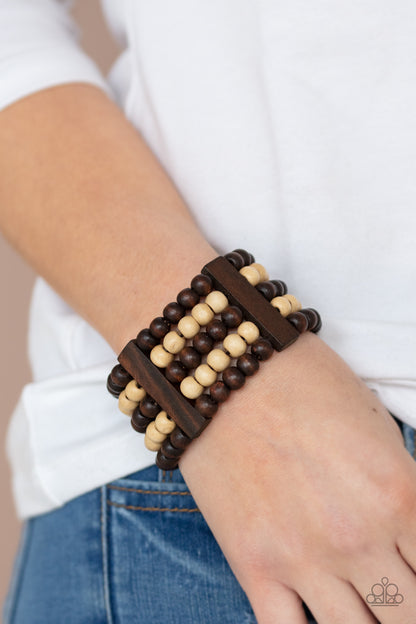 Caribbean Catwalk - Brown - Paparazzi Bracelet
