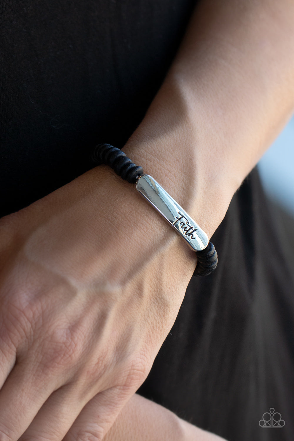 Full Faith - Black - Paparazzi Bracelet