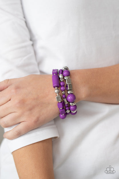 Perfectly Prismatic - Purple -Paparazzi Bracelet