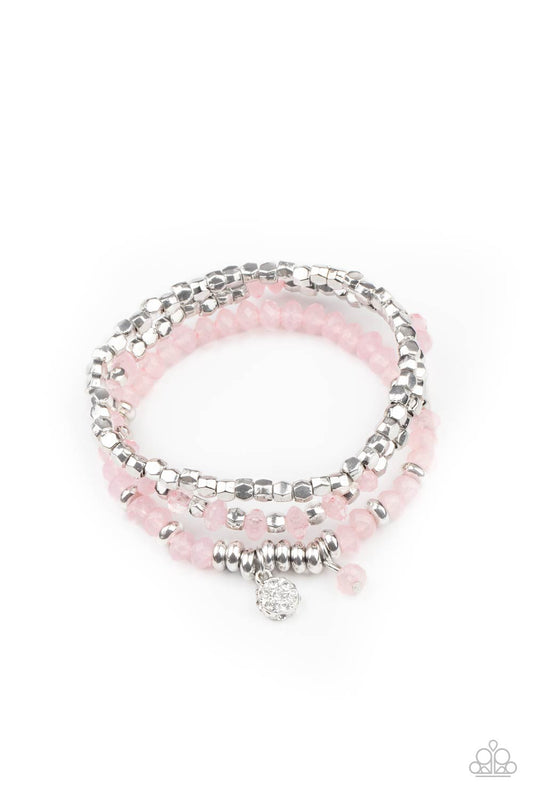 Glacial Glimmer - Pink - Paparazzi Bracelet