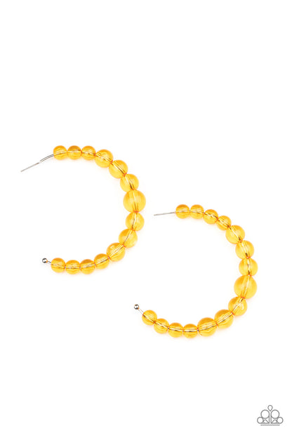 In The Clear - Orange - Paparazzi Earrings