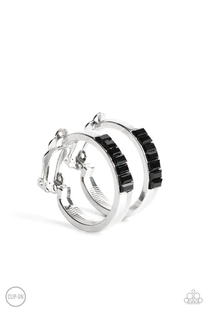 Ready, Steady, GLOW - Black - Paparazzi Earrings