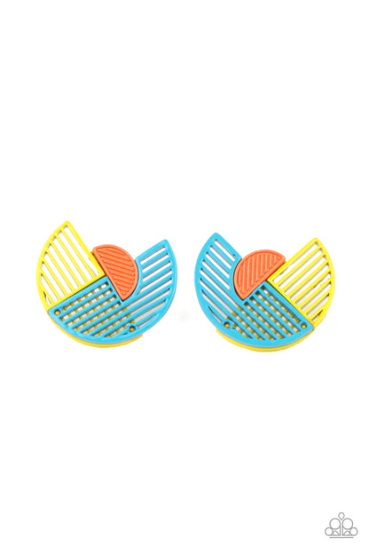 Its Just an Expression - Blue - Paparazzi Earrings