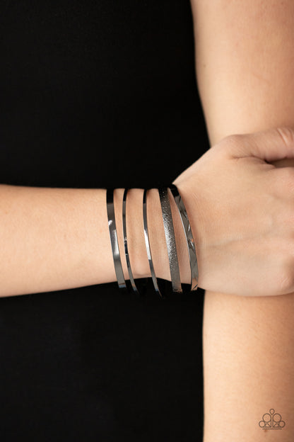 Stackable Style - Black - Paparazzi Bracelet