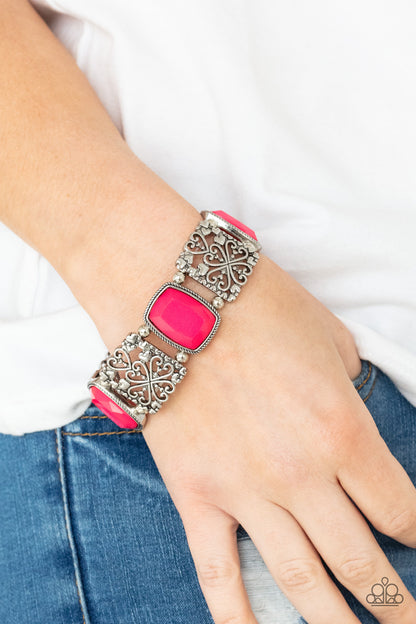 Colorful Coronation - Pink - Paparazzi Bracelet
