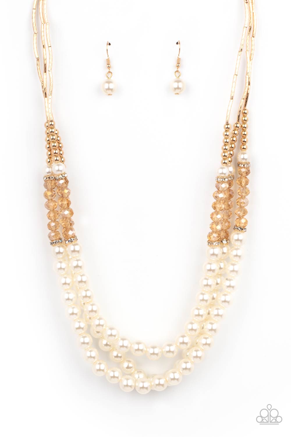 Powerhouse Perfection - Gold - Paparazzi Necklace