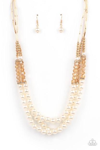 Powerhouse Perfection - Gold - Paparazzi Necklace