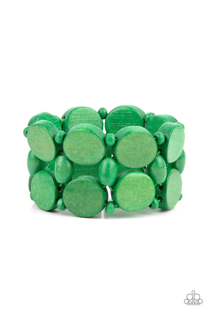 Beach Bravado - Green - Paparazzi Bracelet