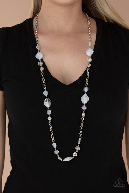 Light-Scattering Luminosity - White - Paparazzi Necklace