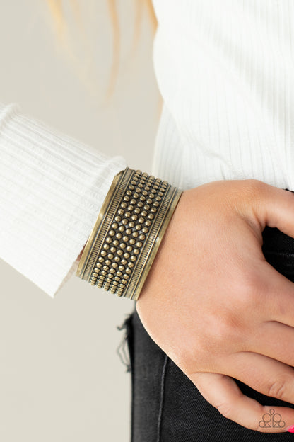 Bronco Bust - Brass - Paparazzi Bracelet