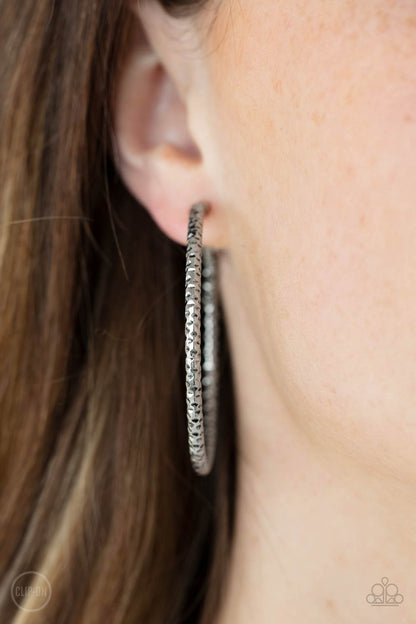 Subtly Sassy - Silver - Paparazzi Earrings