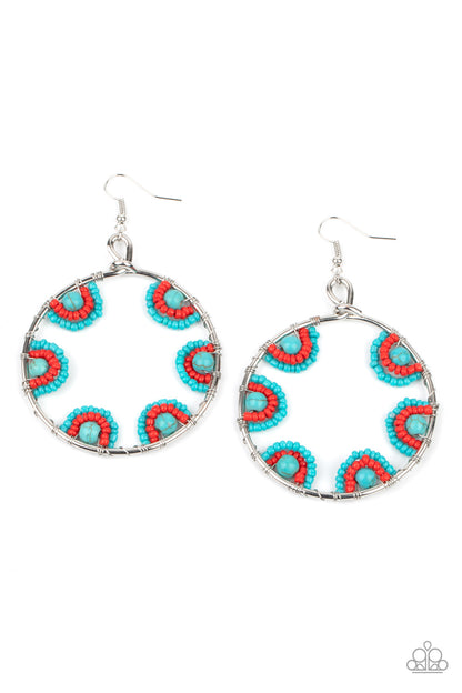 Off The Rim - Blue - Paparazzi Earrings