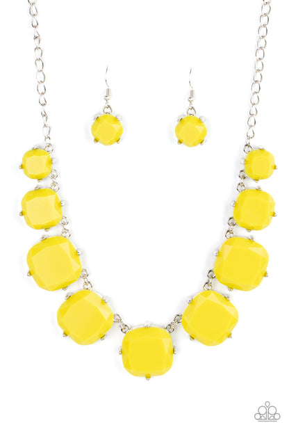Prismatic Prima Donna - Yellow - Paparazzi Necklace
