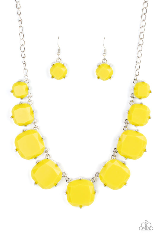 Prismatic Prima Donna - Yellow - Paparazzi Necklace