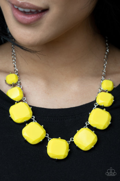 Prismatic Prima Donna - Yellow - Paparazzi Necklace
