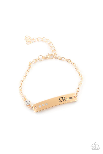 Mom Always Knows - Gold - Paparazzi Bracelet