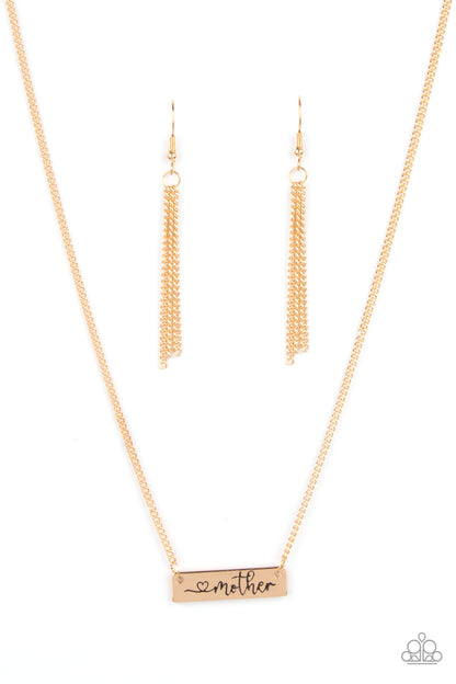 Joy Of Motherhood - Gold - Paparazzi Necklace