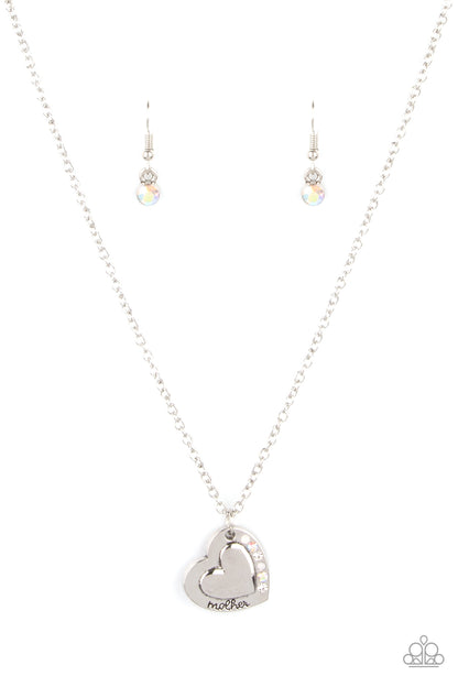 Happily Heartwarming - White - Paparazzi Necklace