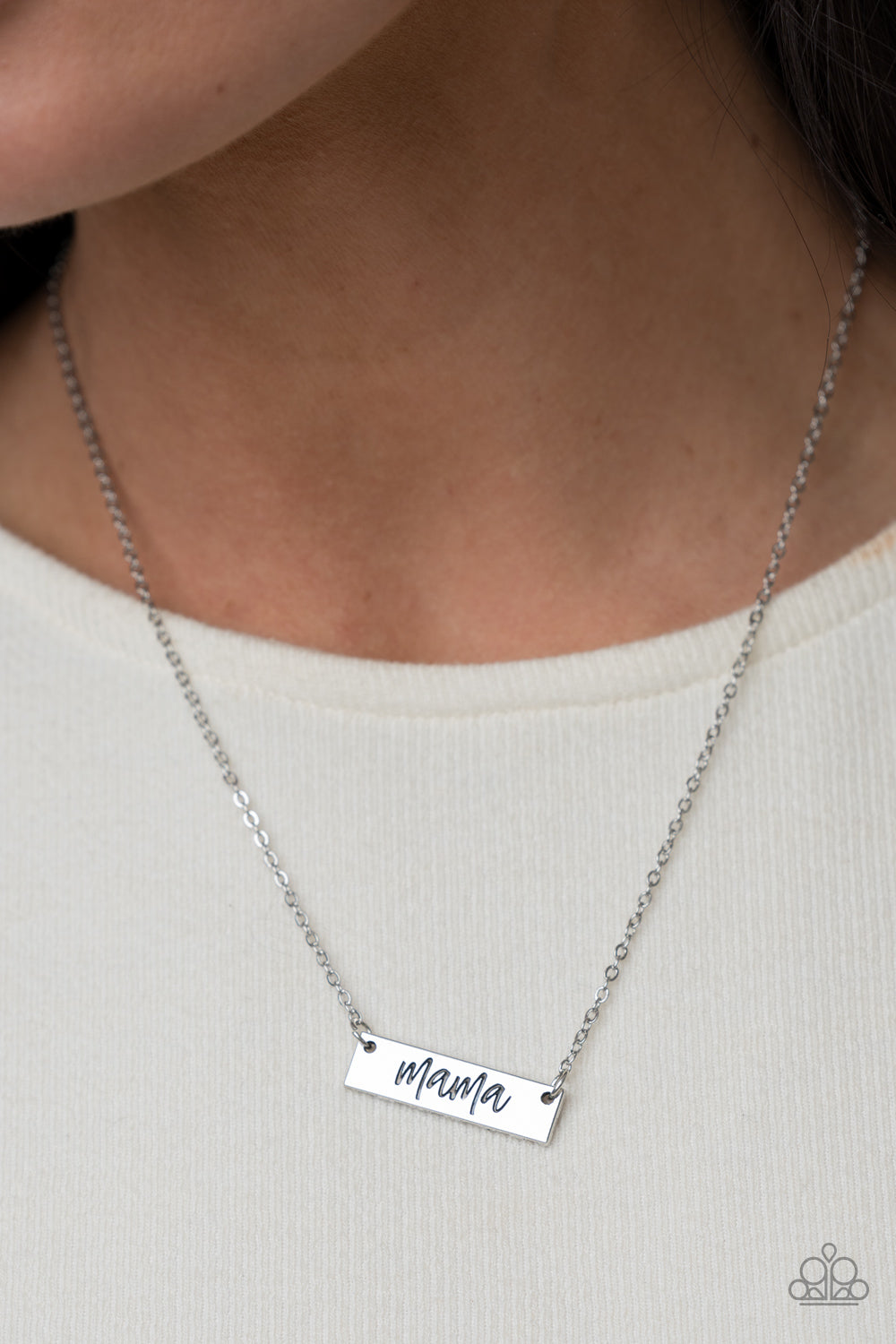 Blessed Mama - Silver - Paparazzi Necklace