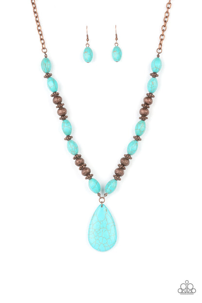 Blazing Saddles - Copper - Paparazzi Necklace
