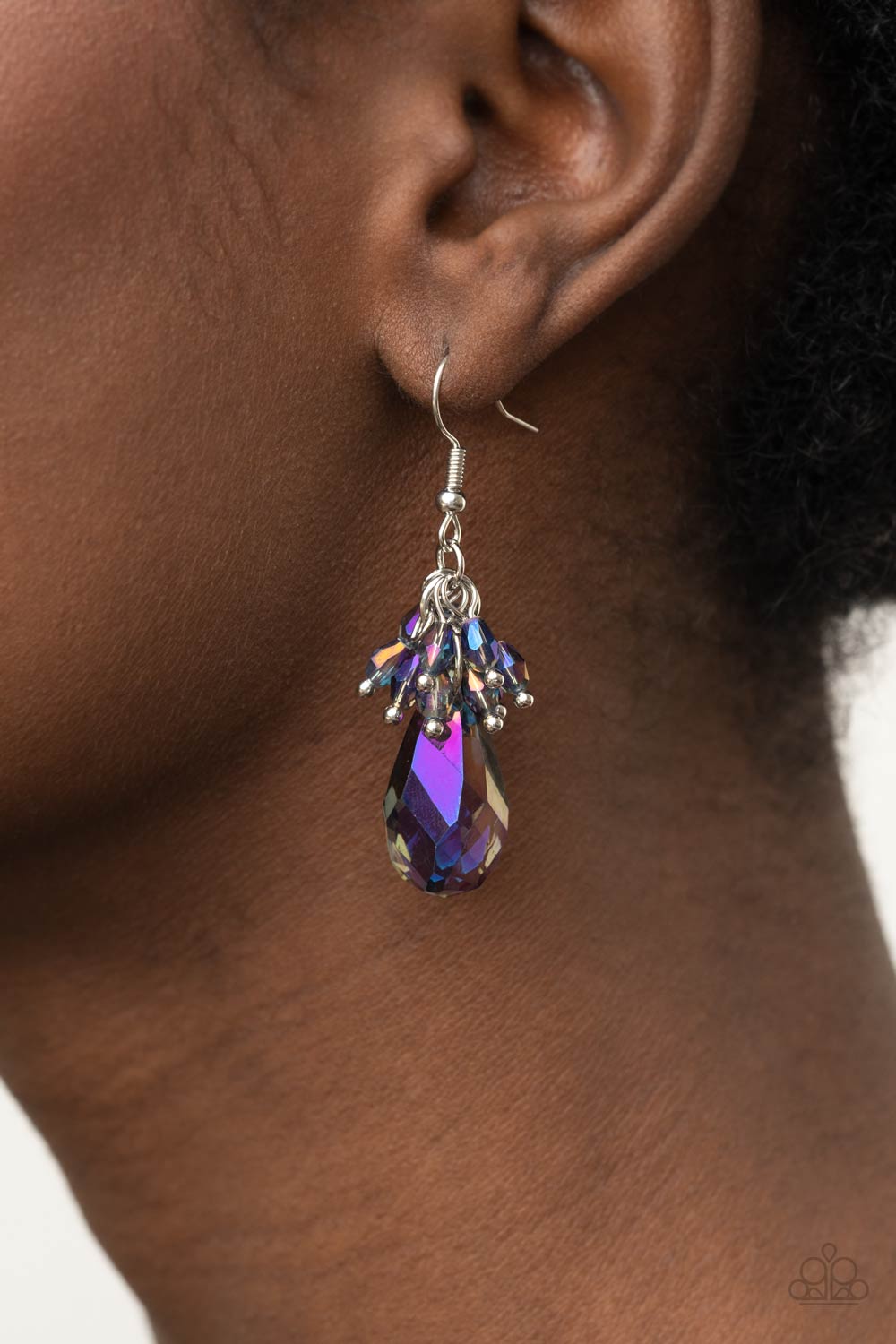 Well Versed in Sparkle - Purple - Paparazzi Earrings