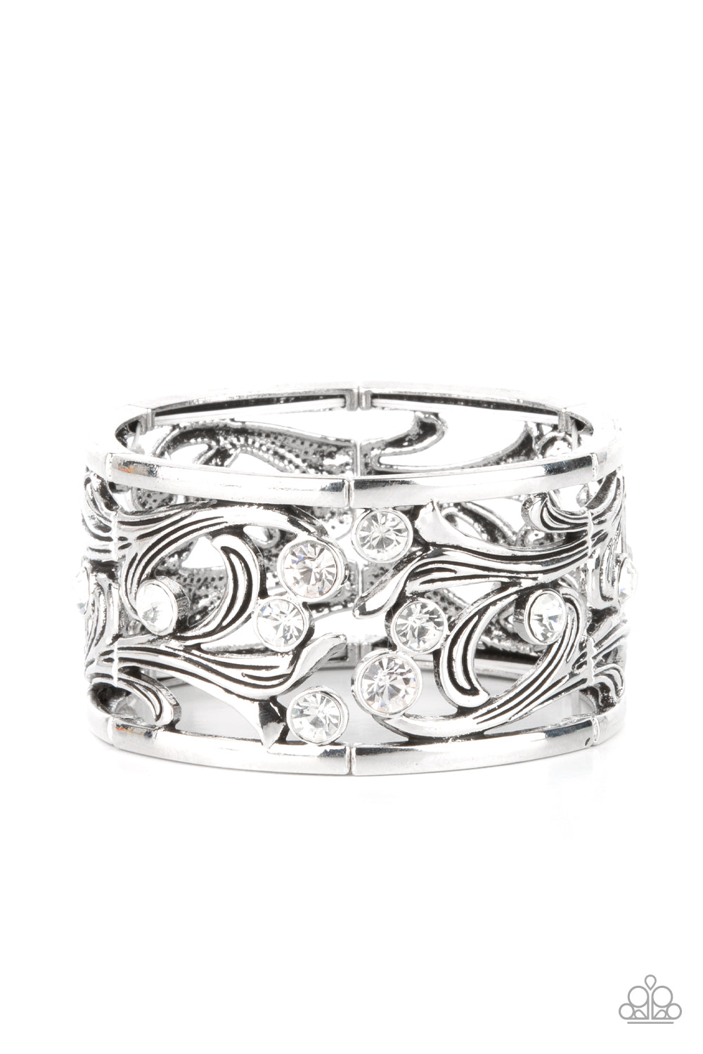 Garden Masquerade - White - Paparazzi Bracelet