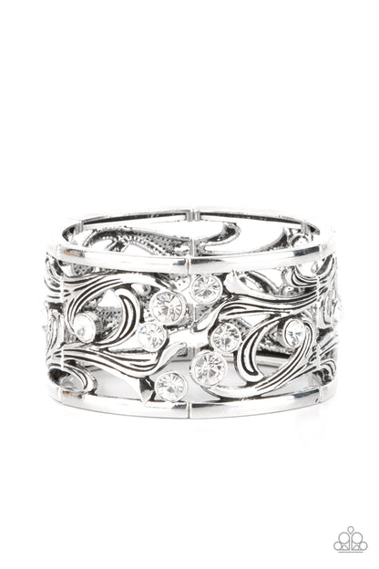 Garden Masquerade - White - Paparazzi Bracelet