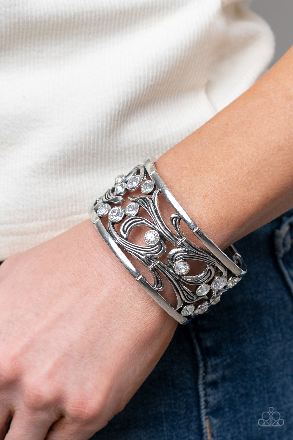 Garden Masquerade - White - Paparazzi Bracelet