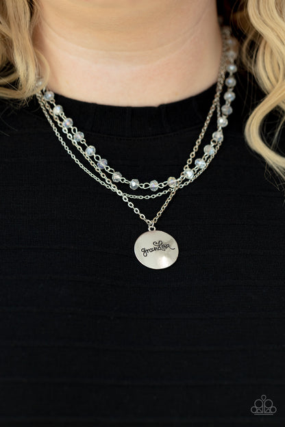 Promoted to Grandma - White - Paparazzi Necklace