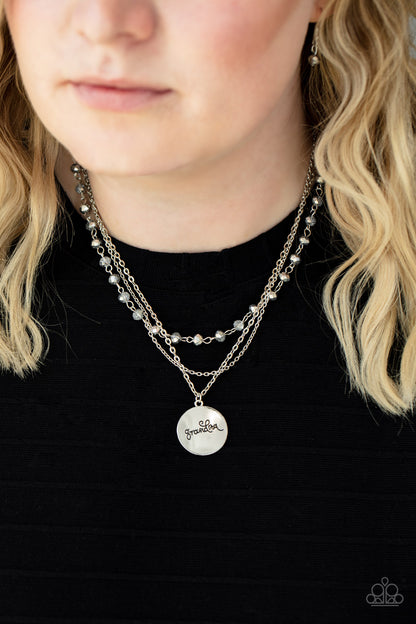 Promoted to Grandma - Silver - Paparazzi Necklace