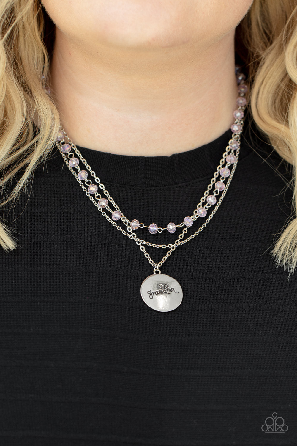 Promoted to Grandma - Pink - Paparazzi Necklace