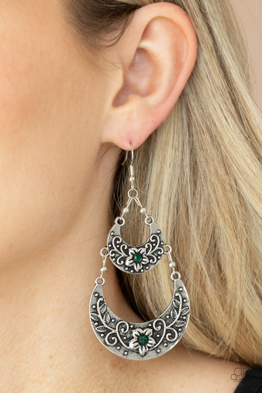 Springtime Gardens - Green - Paparazzi Earrings