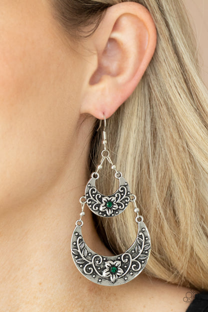 Springtime Gardens - Green - Paparazzi Earrings