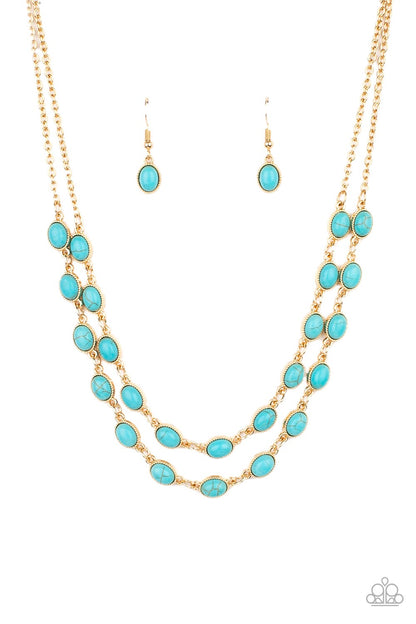 Sahara Safari - Blue - Paparazzi Necklace
