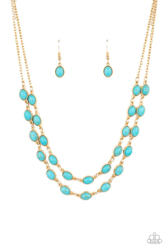 Sahara Safari - Blue - Paparazzi Necklace