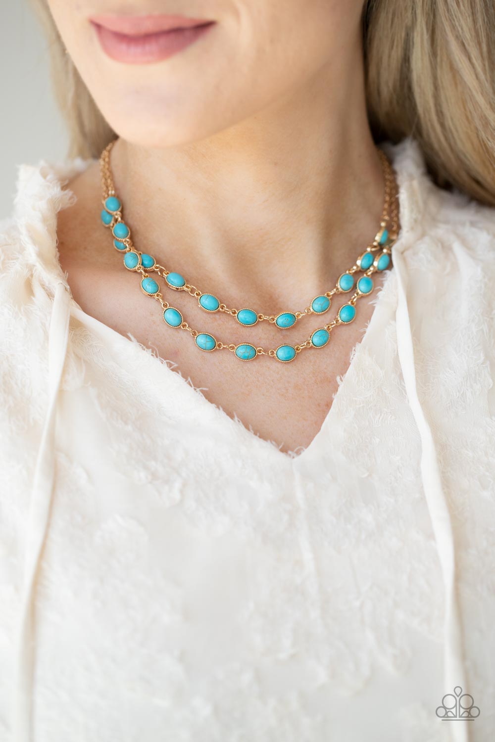 Sahara Safari - Blue - Paparazzi Necklace