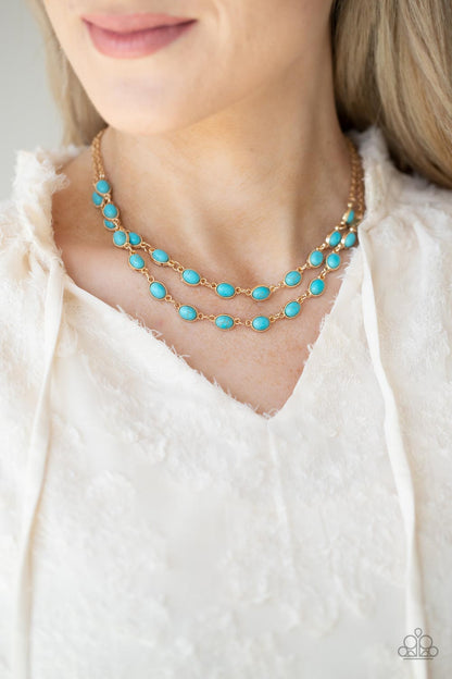 Sahara Safari - Blue - Paparazzi Necklace