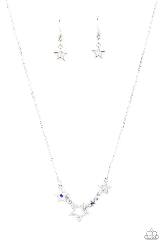 Proudly Patriotic - Blue - Paparazzi Necklace