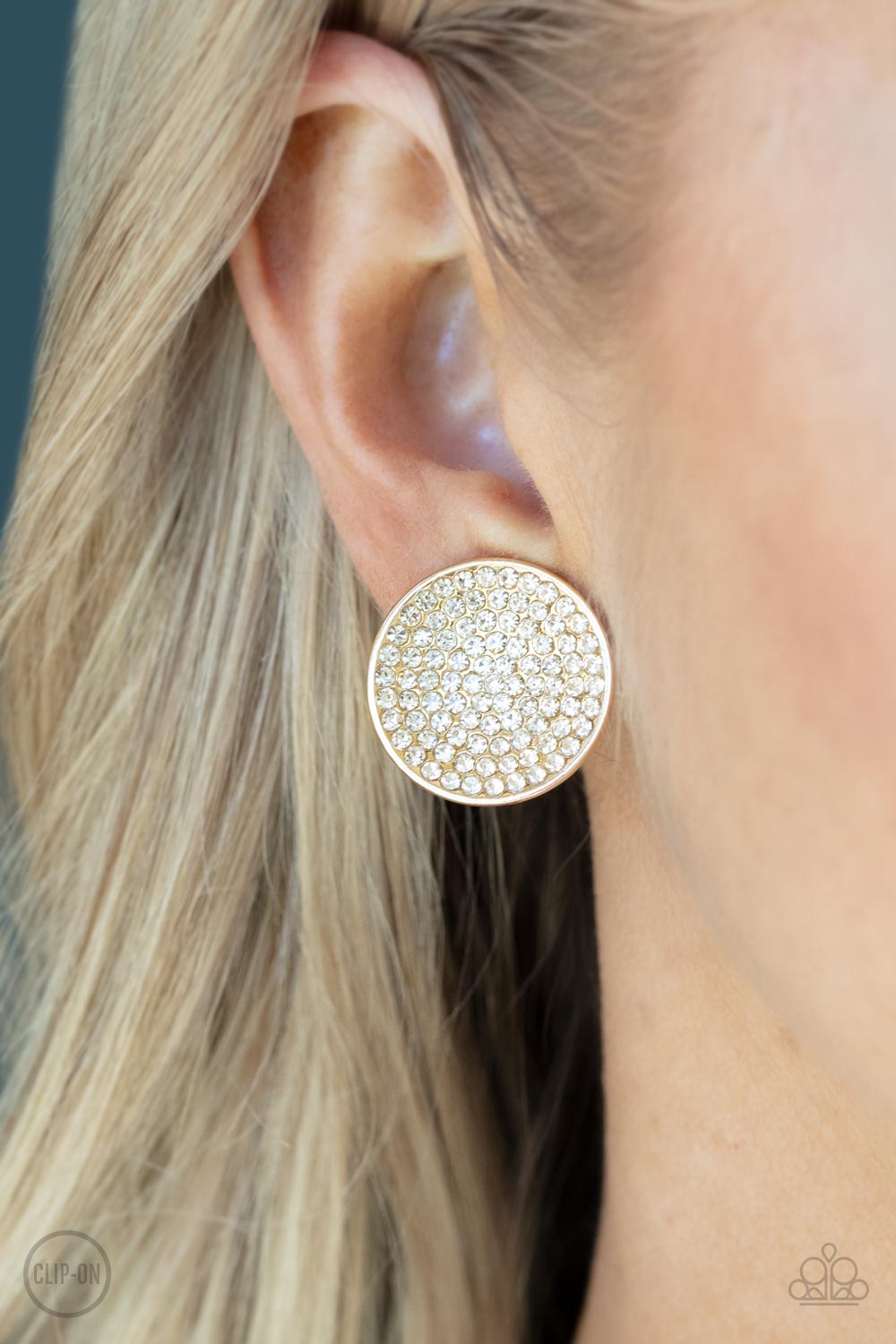 Drama on Demand - Gold - Paparazzi Clip On Earrings