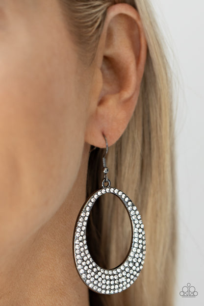 Storybook Bride - Black - Paparazzi Earrings