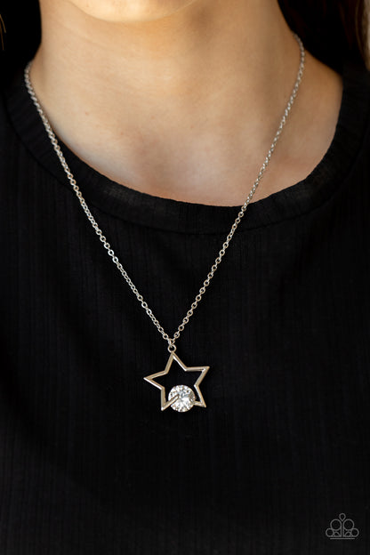 Starry Fireworks - White - Paparazzi Necklace