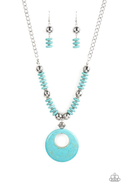 Oasis Goddess - Blue - Paparazzi Necklace