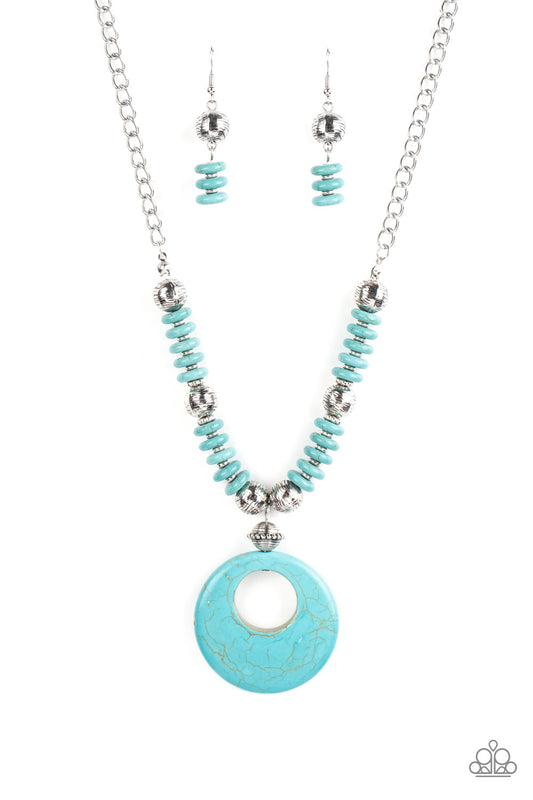 Oasis Goddess - Blue - Paparazzi Necklace